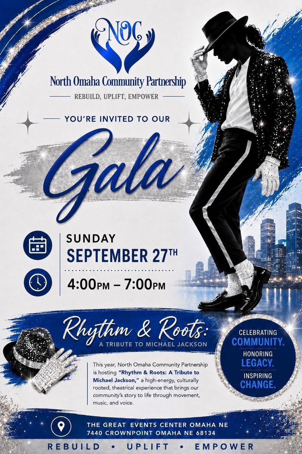 North Omaha Community Partnership, Sunday, September 27 4 PM to 7 PM 744 Crown point Omaha, NE 68134
